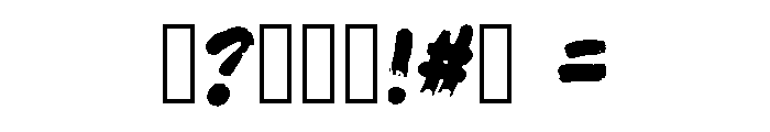 Wet Slash Font OTHER CHARS