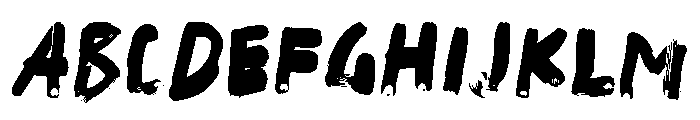 Wet Slash Font UPPERCASE