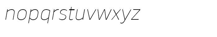 Webnar Thin Italic Font LOWERCASE