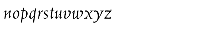 Weiss Italic Font LOWERCASE