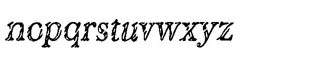 Weathergrave Display Font LOWERCASE