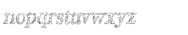 Weathergrave Outline Font LOWERCASE