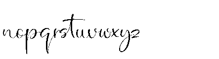Wedding Bliss Regular Font LOWERCASE