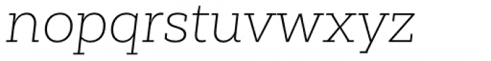 Weekly Ultra Light It Font LOWERCASE