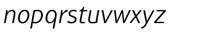 Wendelin Pro Light Italic Font LOWERCASE