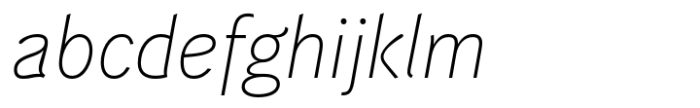 Wendelin Pro Thin Italic Font LOWERCASE