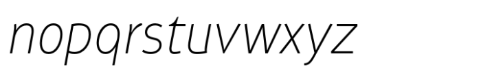 Wendelin Pro Thin Italic Font LOWERCASE