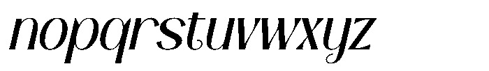 Wendia Italic Font LOWERCASE