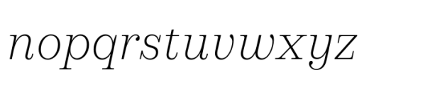 Werkdruck Light Italic Font LOWERCASE