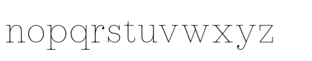 Werkdruck Thin Font LOWERCASE
