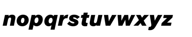 Werksatz Black Italic Font LOWERCASE
