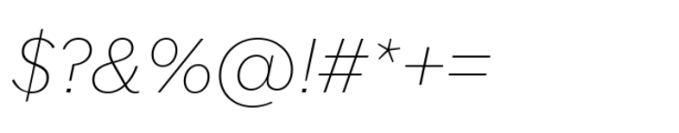 Werksatz Extralight Italic Font OTHER CHARS