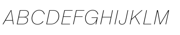 Werksatz Extralight Italic Font UPPERCASE