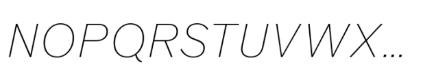 Werksatz Extralight Italic Font UPPERCASE