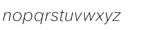 Werksatz Light Italic Font LOWERCASE