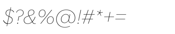 Werksatz Thin Italic Font OTHER CHARS