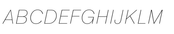Werksatz Thin Italic Font
