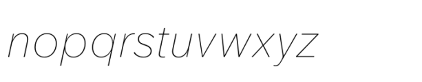 Werksatz Thin Italic Font LOWERCASE