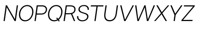 Westerland Grotesk Light Italic Font UPPERCASE