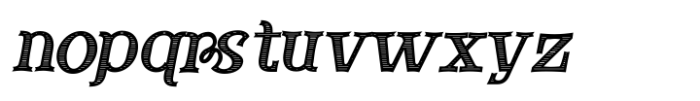 Western Roodle Bold Oblique Engraved Font LOWERCASE