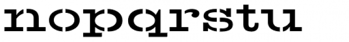 Western Stencil AI Regular Font LOWERCASE