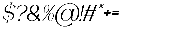 Westina Italic Font OTHER CHARS