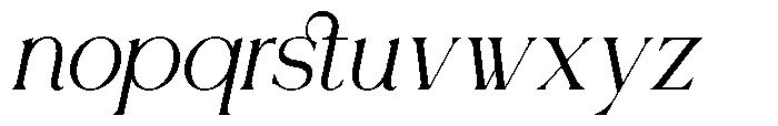 Westina Italic Font LOWERCASE