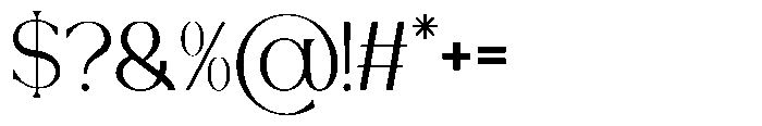 Westina Regular Font OTHER CHARS
