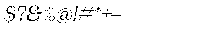 Westype Westy Italic Font OTHER CHARS