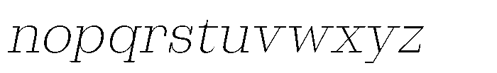 Westype Westy Light Italic Font LOWERCASE