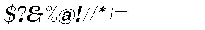 Westype Westy Medium Italic Font OTHER CHARS