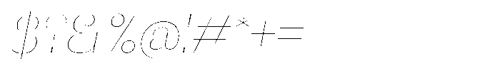 Westype Westy Thin Italic Font OTHER CHARS