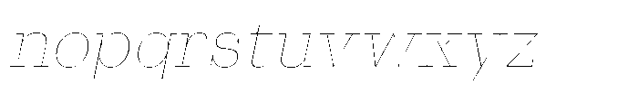 Westype Westy Thin Italic Font LOWERCASE