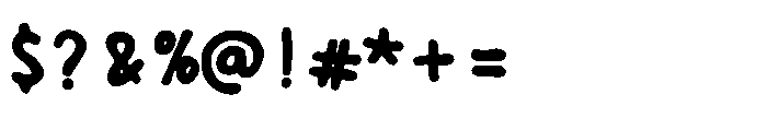 Wet Marker Font OTHER CHARS