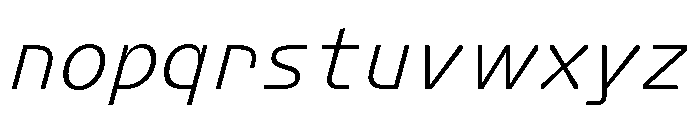 FC Crimp 111 X Condensed Light Italic Font LOWERCASE