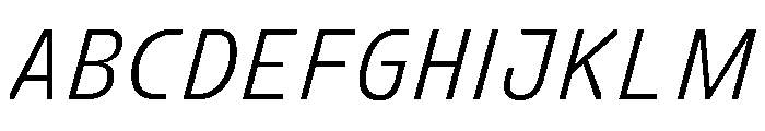 FC Crimp 121 X Condensed Italic Font UPPERCASE