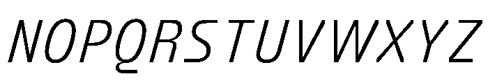 FC Crimp 121 X Condensed Italic Font UPPERCASE