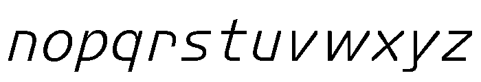 FC Crimp 121 X Condensed Italic Font LOWERCASE