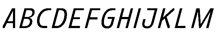 FC Crimp 131 X Condensed Medium Italic Font UPPERCASE