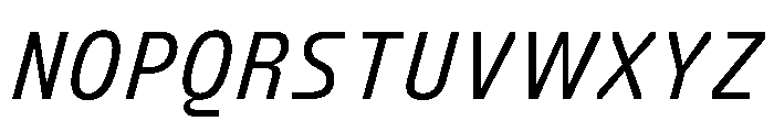FC Crimp 131 X Condensed Medium Italic Font UPPERCASE