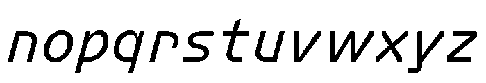 FC Crimp 131 X Condensed Medium Italic Font LOWERCASE