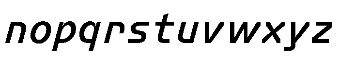 FC Crimp 141 X Condensed Bold Italic Font LOWERCASE