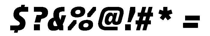 FC Crimp 161 X Condensed Black Italic Font OTHER CHARS