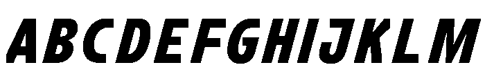 FC Crimp 161 X Condensed Black Italic Font UPPERCASE