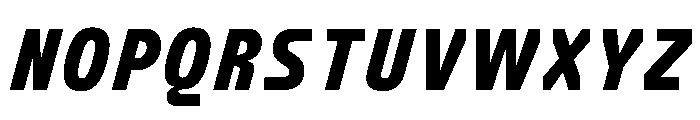 FC Crimp 161 X Condensed Black Italic Font UPPERCASE