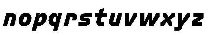FC Crimp 161 X Condensed Black Italic Font LOWERCASE