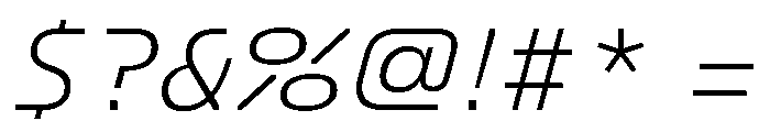 FC Crimp 211 Condensed Light Italic Font OTHER CHARS