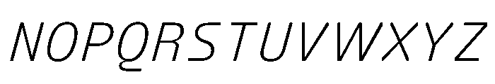 FC Crimp 211 Condensed Light Italic Font UPPERCASE