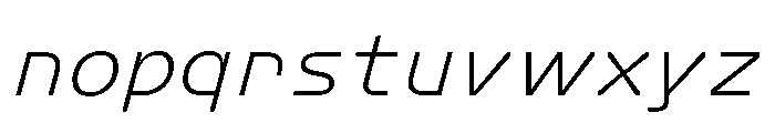 FC Crimp 211 Condensed Light Italic Font LOWERCASE