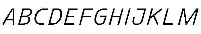 FC Crimp 221 Condensed Italic Font UPPERCASE